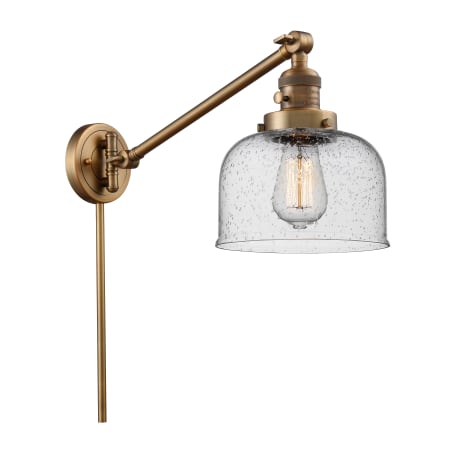 A large image of the Innovations Lighting 237 Large Bell Brushed Brass / Seedy