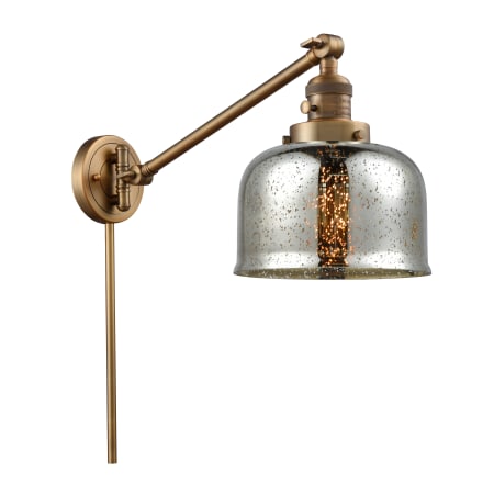 A large image of the Innovations Lighting 237 Large Bell Brushed Brass / Silver Plated Mercury