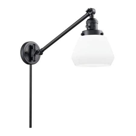 A large image of the Innovations Lighting 237 Fulton Matte Black / Matte White