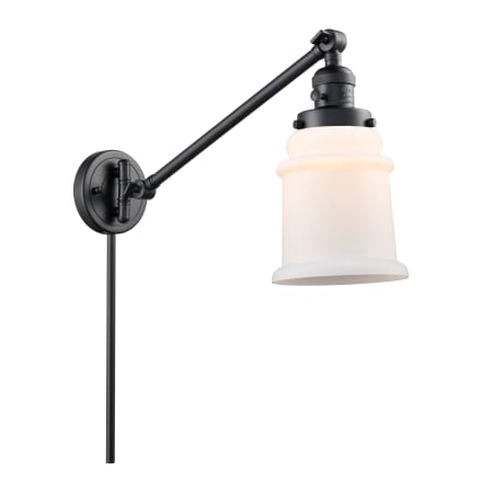 A large image of the Innovations Lighting 237 Canton Matte Black / Matte White
