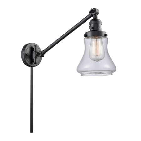 A large image of the Innovations Lighting 237 Bellmont Matte Black / Clear
