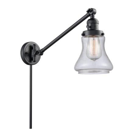 A large image of the Innovations Lighting 237 Bellmont Matte Black / Seedy