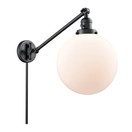 A large image of the Innovations Lighting 237 X-Large Beacon Matte Black / Matte White Cased