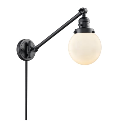 A large image of the Innovations Lighting 237-6 Beacon Matte Black / Matte White