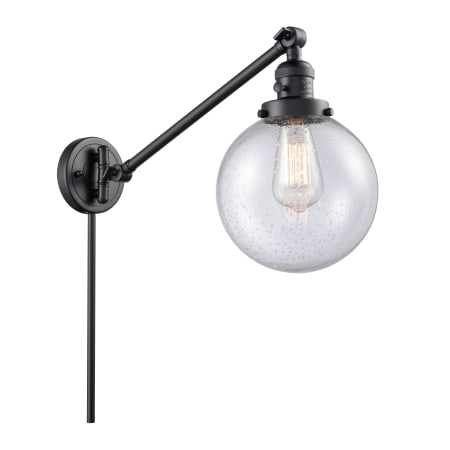 A large image of the Innovations Lighting 237-8 Beacon Matte Black / Seedy
