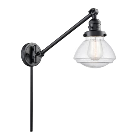 A large image of the Innovations Lighting 237 Olean Matte Black / Seedy