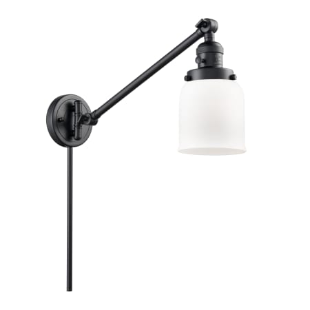 A large image of the Innovations Lighting 237 Small Bell Matte Black / Matte White