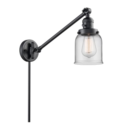 A large image of the Innovations Lighting 237 Small Bell Matte Black / Clear