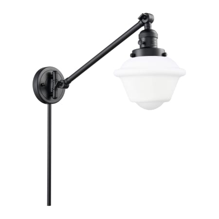 A large image of the Innovations Lighting 237 Small Oxford Matte Black / Matte White