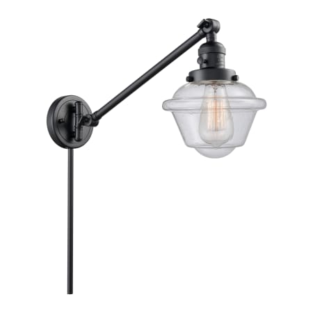 A large image of the Innovations Lighting 237 Small Oxford Matte Black / Seedy