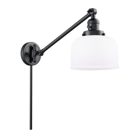 A large image of the Innovations Lighting 237 Large Bell Matte Black / Matte White
