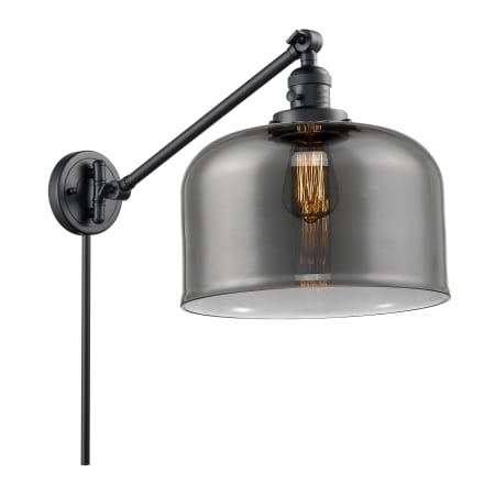 A large image of the Innovations Lighting 237 X-Large Bell Matte Black / Smoked