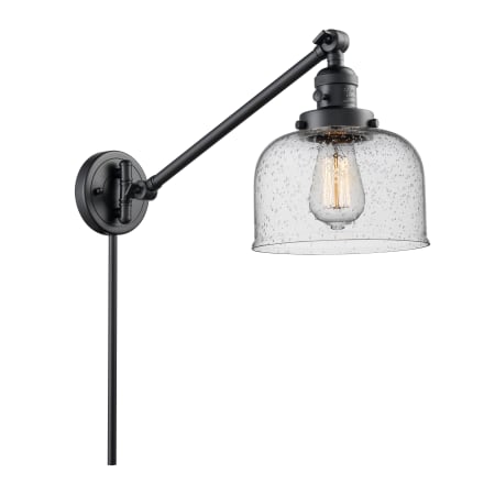 A large image of the Innovations Lighting 237 Large Bell Matte Black / Seedy