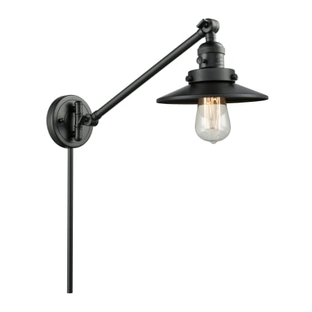 A large image of the Innovations Lighting 237 Railroad Matte Black / Metal