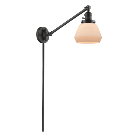 A large image of the Innovations Lighting 237 Fulton Oiled Rubbed Bronze / Matte White Cased