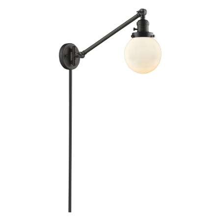 A large image of the Innovations Lighting 237-6 Beacon Oil Rubbed Bronze / Matte White