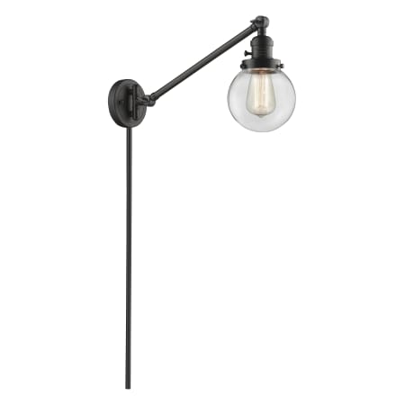 A large image of the Innovations Lighting 237-6 Beacon Oil Rubbed Bronze / Clear