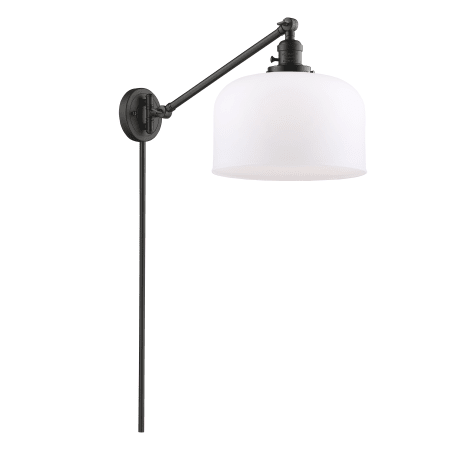 A large image of the Innovations Lighting 237 X-Large Bell Oil Rubbed Bronze / Matte White Cased