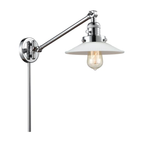 A large image of the Innovations Lighting 237 Halophane Polished Chrome / Matte White