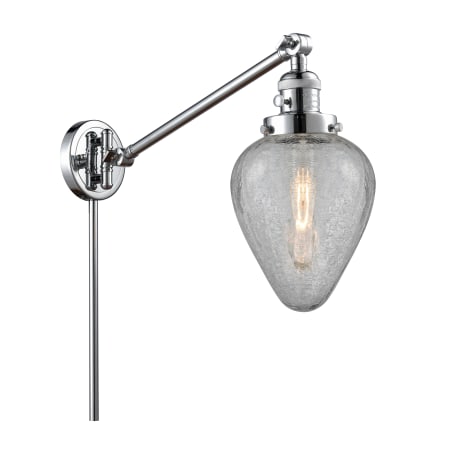 A large image of the Innovations Lighting 237 Geneseo Polished Chrome / Clear Crackle