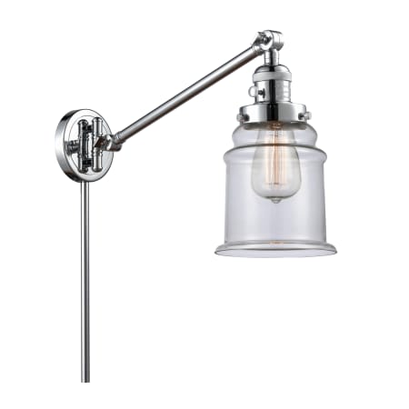 A large image of the Innovations Lighting 237 Canton Polished Chrome / Clear