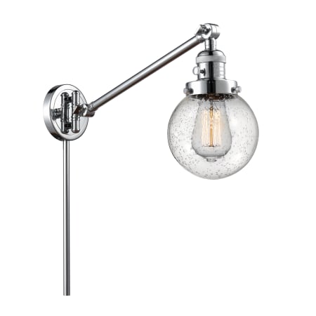 A large image of the Innovations Lighting 237-6 Beacon Polished Chrome / Seedy