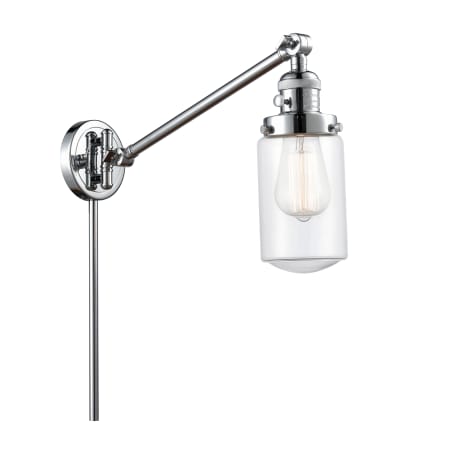 A large image of the Innovations Lighting 237 Dover Polished Chrome / Clear