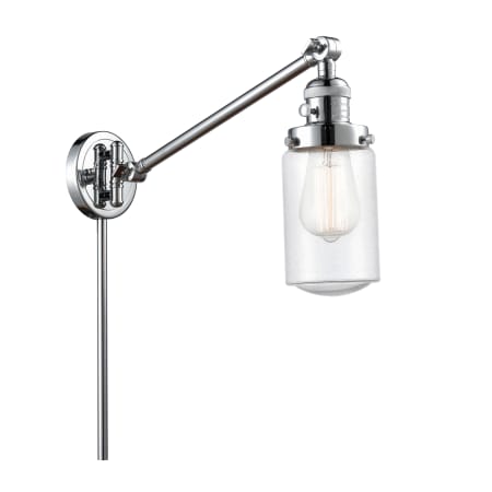 A large image of the Innovations Lighting 237 Dover Polished Chrome / Seedy