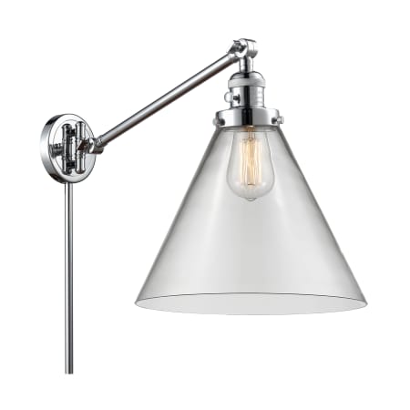 A large image of the Innovations Lighting 237 X-Large Cone Polished Chrome / Clear