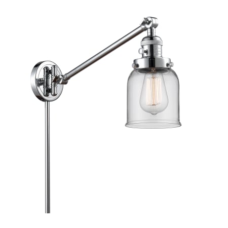 A large image of the Innovations Lighting 237 Small Bell Polished Chrome / Clear
