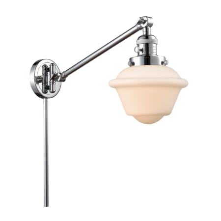 A large image of the Innovations Lighting 237 Small Oxford Polished Chrome / Matte White