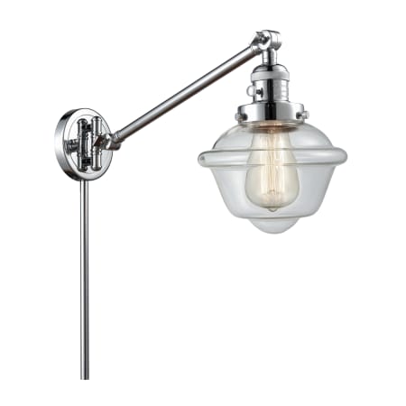 A large image of the Innovations Lighting 237 Small Oxford Polished Chrome / Clear