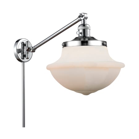 A large image of the Innovations Lighting 237 Large Oxford Polished Chrome / Matte White Cased