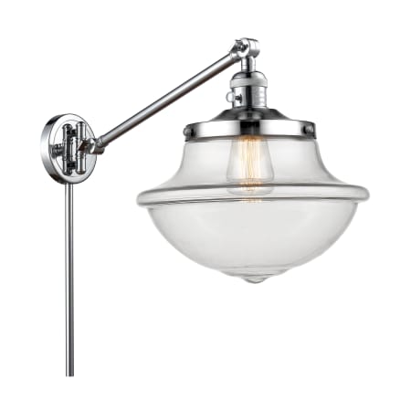 A large image of the Innovations Lighting 237 Large Oxford Polished Chrome / Clear
