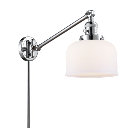 A large image of the Innovations Lighting 237 Large Bell Polished Chrome / Matte White
