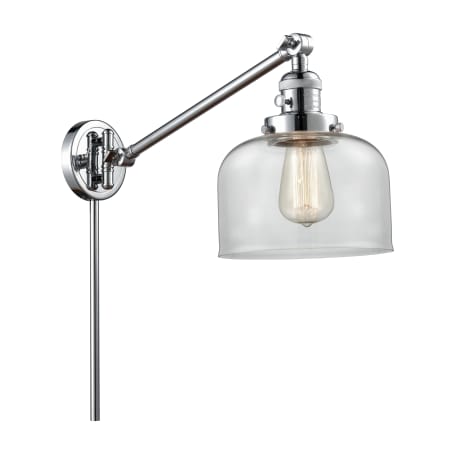 A large image of the Innovations Lighting 237 Large Bell Polished Chrome / Clear