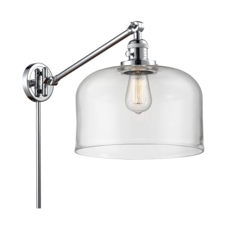 A large image of the Innovations Lighting 237 X-Large Bell Polished Chrome / Clear