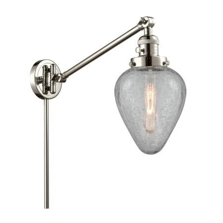 A large image of the Innovations Lighting 237 Geneseo Polished Nickel / Clear Crackle