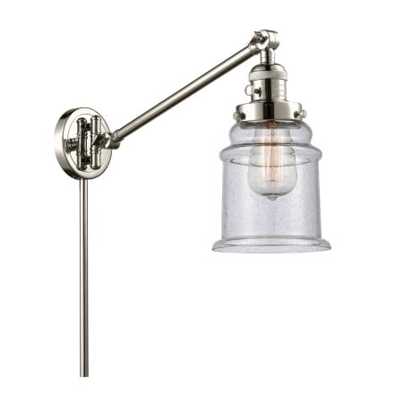 A large image of the Innovations Lighting 237 Canton Polished Nickel / Seedy