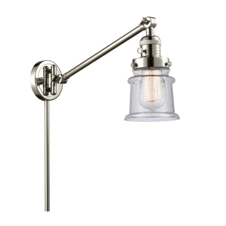 A large image of the Innovations Lighting 237 Small Canton Polished Nickel / Seedy