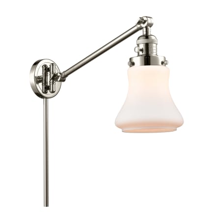 A large image of the Innovations Lighting 237 Bellmont Polished Nickel / Matte White