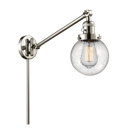 A large image of the Innovations Lighting 237-6 Beacon Polished Nickel / Seedy