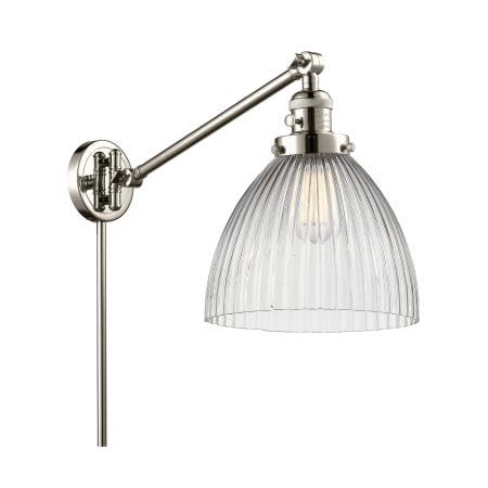 A large image of the Innovations Lighting 237 Seneca Falls Polished Nickel / Clear