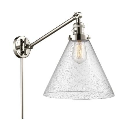 A large image of the Innovations Lighting 237 X-Large Cone Polished Nickel / Seedy