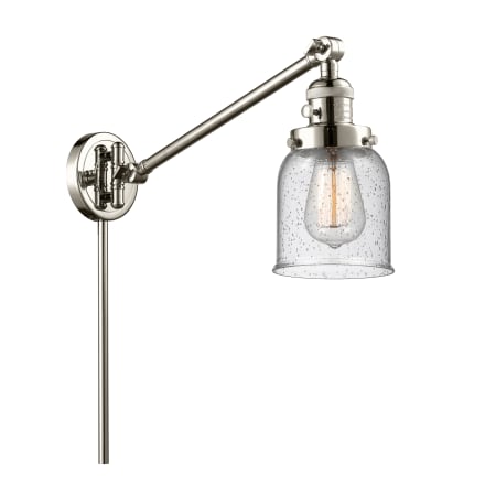 A large image of the Innovations Lighting 237 Small Bell Polished Nickel / Seedy