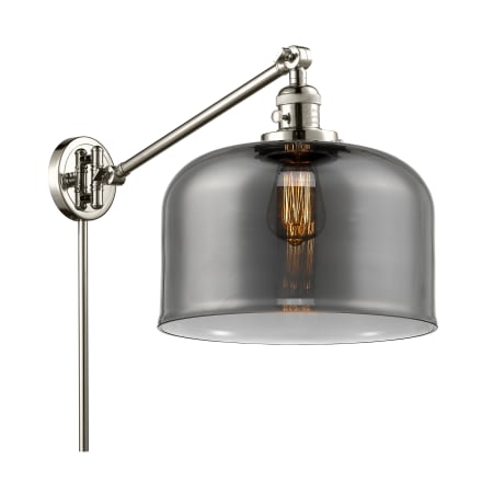 A large image of the Innovations Lighting 237 X-Large Bell Polished Nickel / Smoked