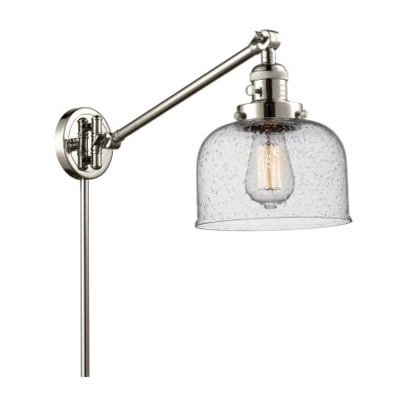 A large image of the Innovations Lighting 237 Large Bell Polished Nickel / Seedy
