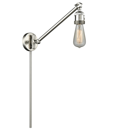 A large image of the Innovations Lighting 237 Bare Bulb Satin Brushed Nickel