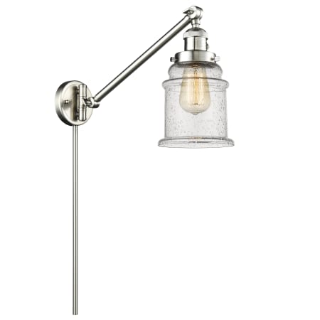 A large image of the Innovations Lighting 237 Canton Satin Brushed Nickel / Seedy