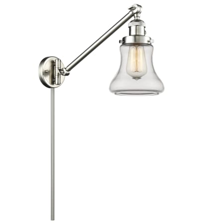 A large image of the Innovations Lighting 237 Bellmont Satin Brushed Nickel / Clear